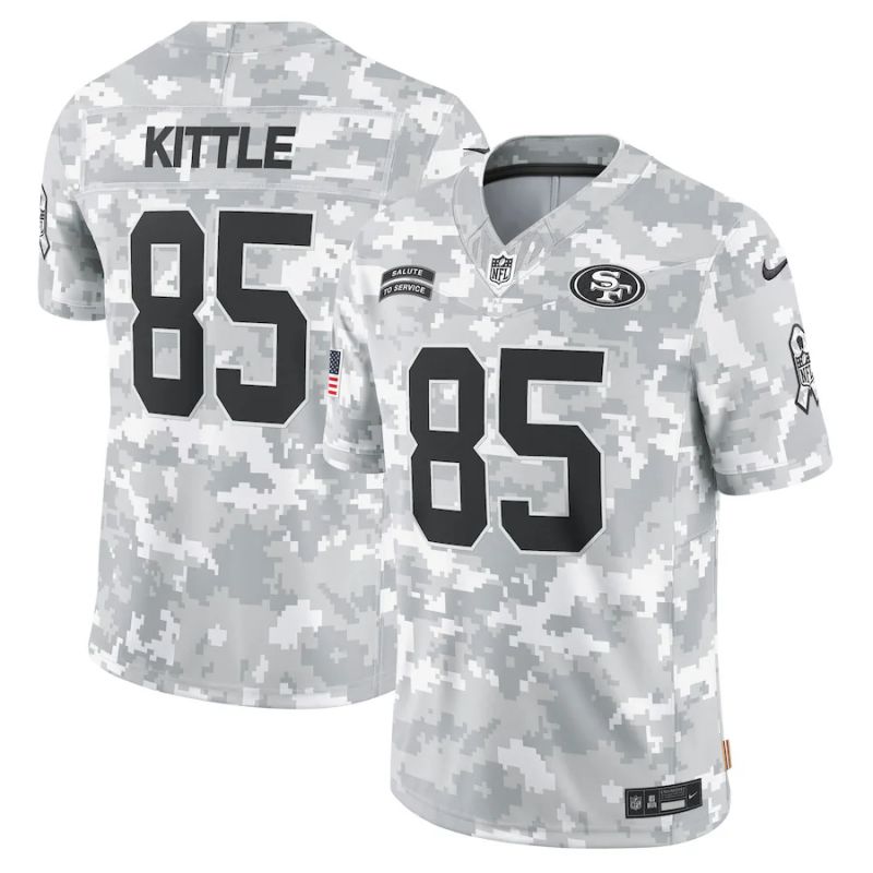 Men San Francisco 49ers #85 Kittle Nike Arctic Camo 2024 Salute to Service Limited NFL Jersey->indianapolis colts->NFL Jersey